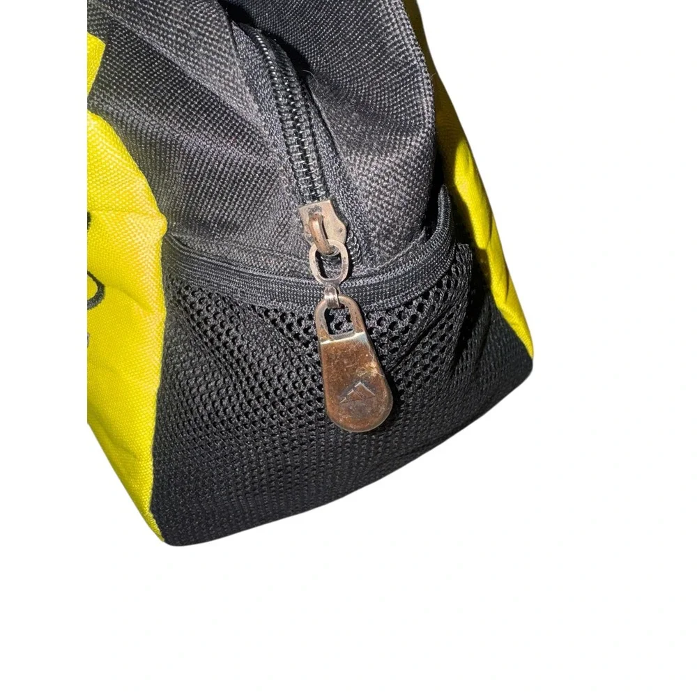 RARE Vintage Retro Adidas Made Syria Duffel Bag Yellow Black Gym Sports Travel